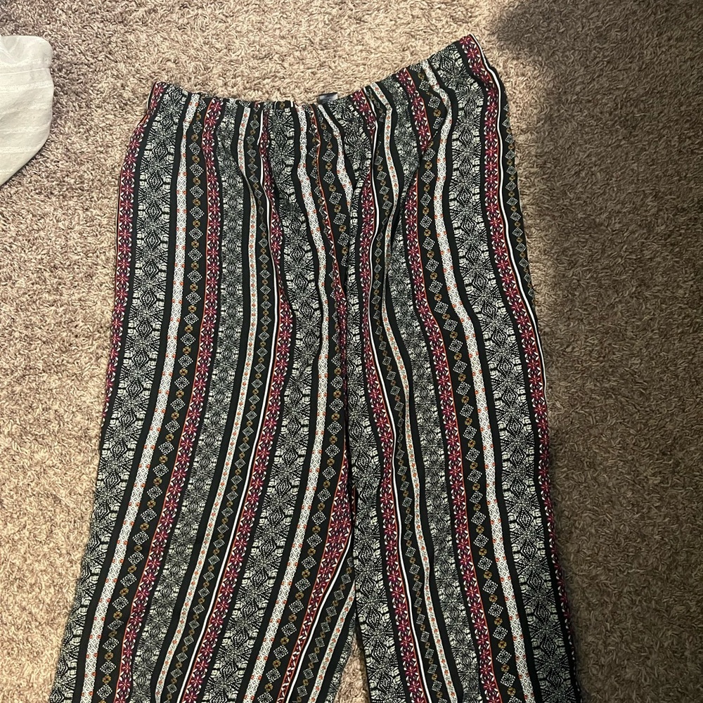 Ashley Stewart Multicolor Patterned Pants
